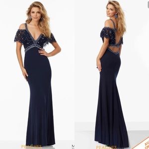 Mori Lee Navy Blue Dress